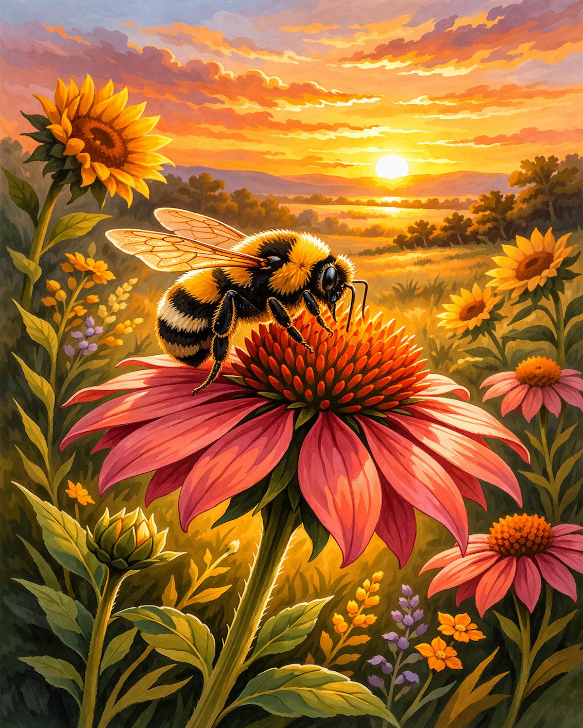 Honeybee at Dusk