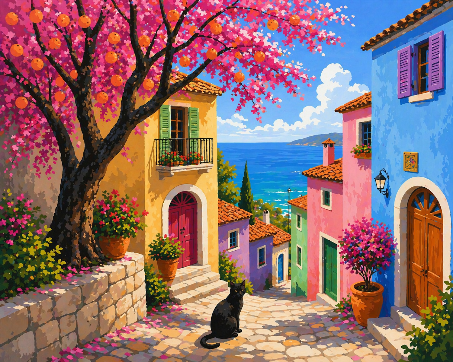 Coastal Village Alleyway