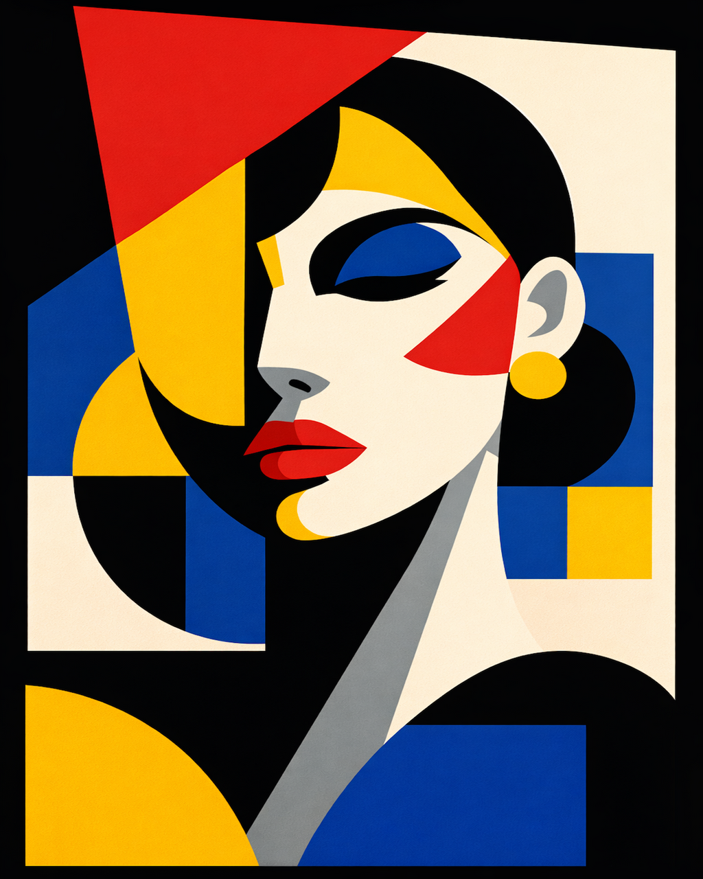 Bauhaus Abstract Portrait