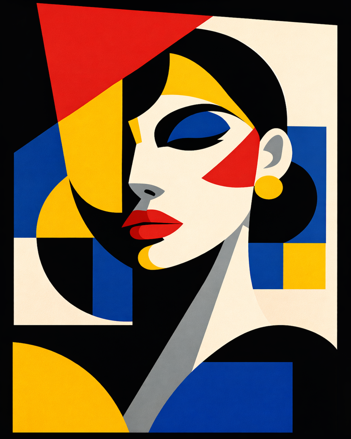 Bauhaus Abstract Portrait